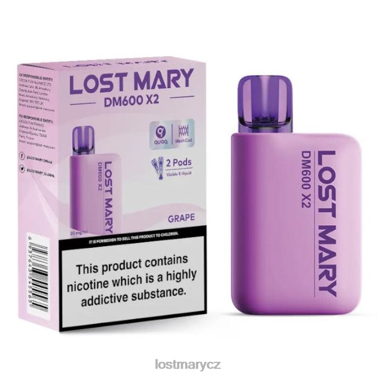 LOST MARY Recenze - Jednorázová vapka lost mary dm600 x2 hroznový 6Z4H0192