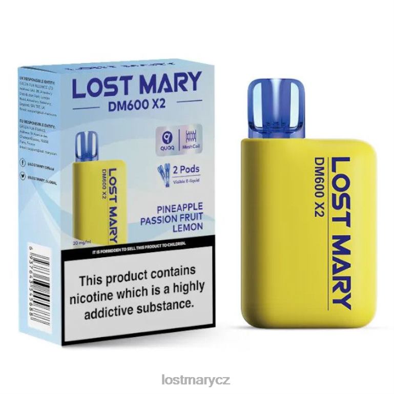 LOST MARY Vape Recenze - Jednorázová vapka lost mary dm600 x2 ananas mučenka citron 6Z4H0197